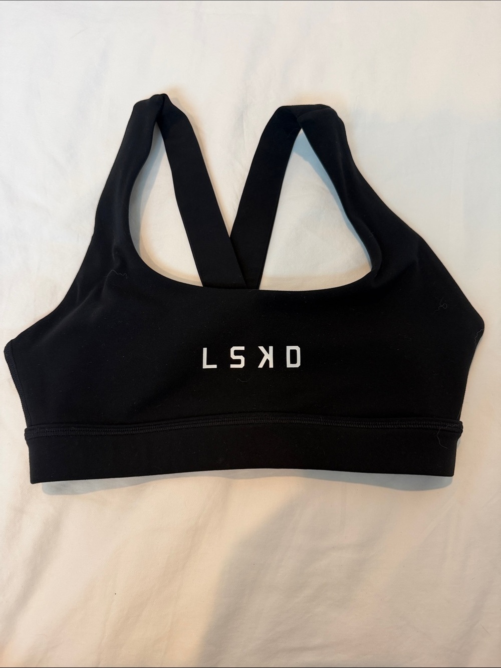 LSKD Black branded sports bra XS